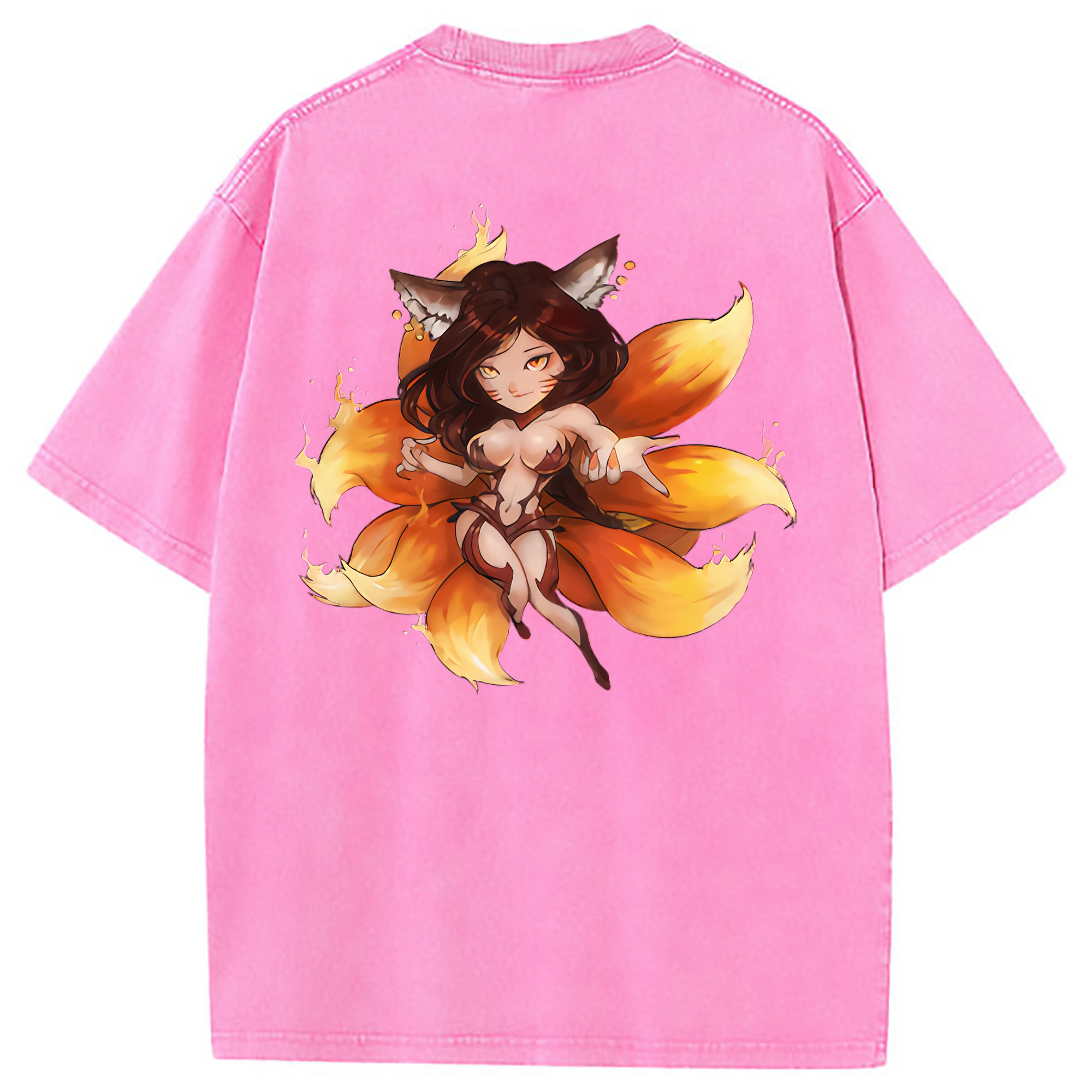 （画像用） リーグ・オブ・レジェンド League of Legends LOL 綿100% ヴィンテージ風 半袖Tシャツ（背面プリント）